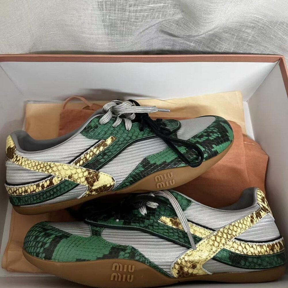 Miu Miu Snakeskin Sneakers from FW25 show
